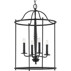 P500210-031 Progress Lighting Durrell 4-light Black Medium Foyer Pendant