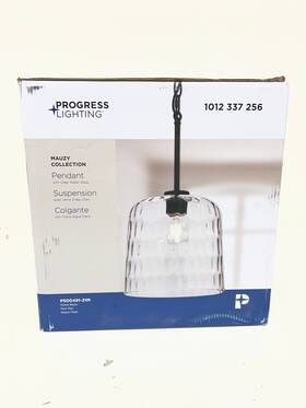 P500491-31m Progress Lighting Mauzy 1-light Matte Black Pendant With Clear Water Glass