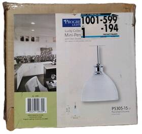 Progress Lighting P530515di Lucky Collection Polished Chrome Mini-pendant P5305-15 New