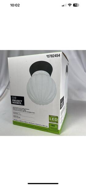 0782454 Project Source 5.98 Inch Led Flush Mount Ceiling Fixture Oil Rubbed Bronze