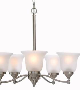 759873 Project Source Roseall 5 Light Brushed Nickel Chandelier - Item/model #759873