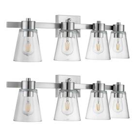 51528-31 Prominence Home 2 Pack Fairendale 4 Light Bathroom Vanity Brushed Nickel