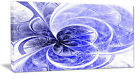 Pt16486-12-8 Design Art Blue Light Fractal Flower Pattern Graphic Print On