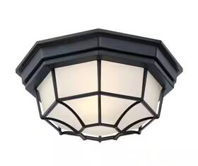 Chandelier69-f75991bk Pudo 11.42 Inch 1-light Black Standard Bowl Flush Mount With Frosted Glass Shade