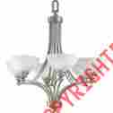 620-6-65 Q620-6 Hemisphere Quorum International Satin Nickel 6 Light 1 Tier Chandelier