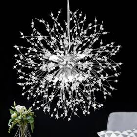 Yl180036-ch8 Qamra Modern Crystal Chandeliers Chrome Firework Dandelion 8 Lights
