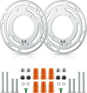 Nickel860729 Qc 2 Pack Universal Light Fixture Mounting Bracket 4 Inches Diameter Steel Cros
