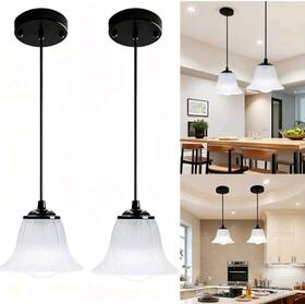 Sc-lwt316d Qijnrhw 2pk Vintage Glass Pendant Lights For Kitchen Island And Dining Room Ceiling Lamp