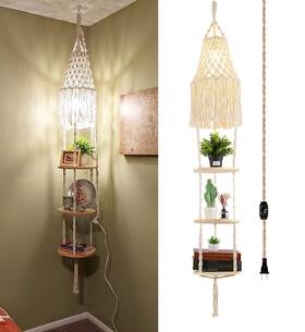 Qiyizm 755749972209 Boho Plug In Pendant Lighthanging Light With Cordhanging Lamp