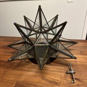 9641 Quintana Roo Pottery Barn Olivia Star Moravian Ceiling Light/wall Sconce 15 Inch Glass Sputnik