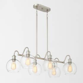 Quoizel 611728261330 6-light Island Chandelier Brushed Nickel Kitchen Dining Ceiling Fixture