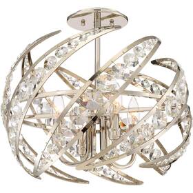 Quoizel 611728323465 Pccn1718pk Open Box Crescent Semi-flush Mount Polished Nickel