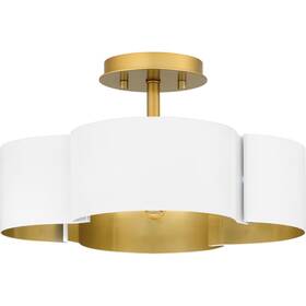 Bsm1714w Quoizel Open Box Balsam Semi-flush Mount White Lustre