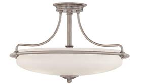 Gf1717an Quoizel 3 Light Griffin Semi-flush Mount In Antique Nickel -