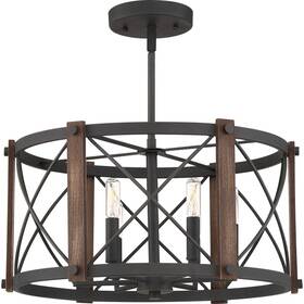 Bro1720mk Quoizel Lighting Baron - 6 Light Semi-flush Mount
