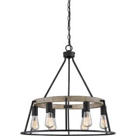 Brt5006gk Quoizel Lighting Brockton Chandelier 6 Light Steel-grey Ash Finish -traditional Installation