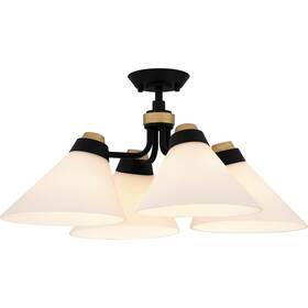 Qsf6218mbk Quoizel Lighting - 4 Light Semi-flush Mount In Coastal Style-11 Inches Tall And