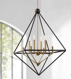 Lvr5208wt Quoizel Lvr5208 Bronze Louvre 8-light 29 Inch W Chandelier