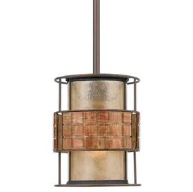 Mc842prc Quoizel Laguna 1-light Mini Pendant Oyster Mica And Mosaic Tile Shade