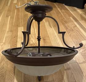 Ml1375z Quoizel Vintage 2002 Inc. 16 Inch Ceiling Mount Three Light Fixture Antique Brass