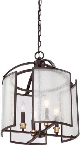 Qf1680wt Quoizel Coronado Western Brown Bronze Finish Cage Chandelier Lighting
