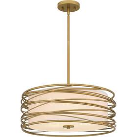 Spl2820lg Quoizel Open Box Spiral Pendant Light Gold