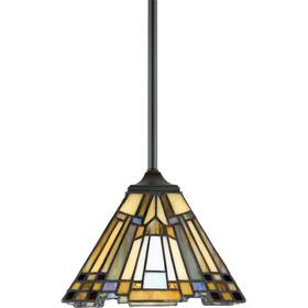 Tfik1508va Quoizel Inglenook Tiffany Style Classic Geometric Handcrafted Mini Pendant