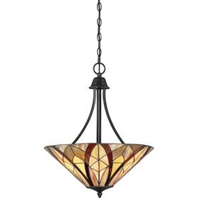 Tfvy2819va Quoizel Victory 3-light Valiant Bronze Pendant Light