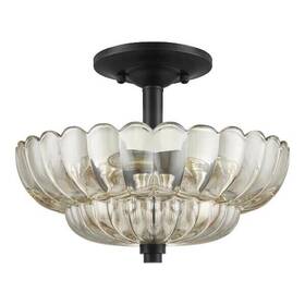 Whp1712mc Quoizel Whitecap 11.75 Inch 3-light Mottled Cocoa Semi-flush Mount