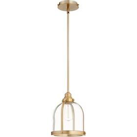 886-80 Quorum Restoration One Light Pendant In Brass - Antique Finish
