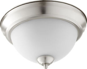 3063-11-65 Quorum International 3063-11 2 Light 12inch.w Flush Mount Bowl Nickel