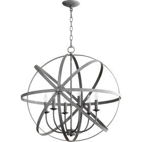 6009-6-17 Quorum International Celeste Chandelier Zinc