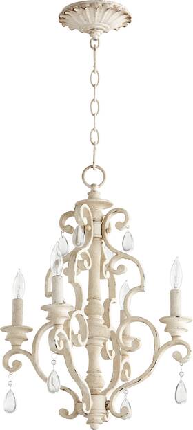 6073-4-70 Quorum International 6073-4 San Miguel 4 Light 16 Inch W Taper Candle - White