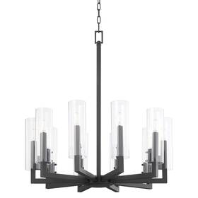 6277-10-69 Quorum International 6277-10 Harbin 10 Light 32 Inch W Chandelier - Black