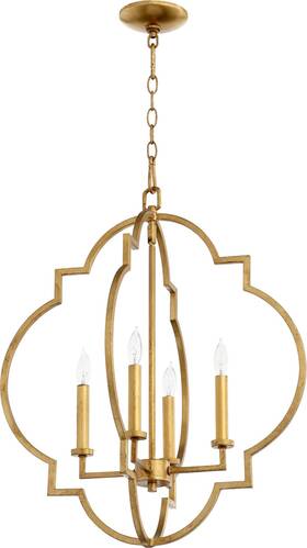 6942-4-74 Quorum International 6942-4 Dublin 4 Light 22 Inch W Pendant - Gold