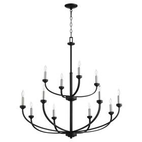 6160-12-69 Quorum Lighting - 12 Light Chandelier Reyes 2-tier