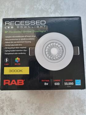 Dlg0005 Rab 3 Inch 9 Watt Gimbal Led Downlight