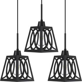X139cd104 Rainlighting 3 Pack 1 Light Rustic Farmhouse 6.3 Inch Large Oval Metal Lantern Cage Kitchen