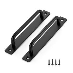 Ocn180dkbshs6 Ravinte 6 Pack Barn Door Handles 6.3 Inch Hole Center Black Zinc Alloy Sliding Pull
