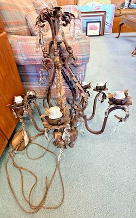 6268006-eg Regency Hill Roman Bronze Chandelier 29 Inch Wide Rustic Glass 6-light Fixture For Dining Room
