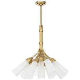 16-1498 Regina Andrew Detroit Open Box Mousseaux Chandelier Natural Brass