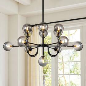 Rennnsan 721805618121 13-light Mid-century Modern Sputnik Cluster Pendant Lighting