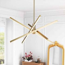 Cl8101-38748 Rennnsan Bryan 4-light Dimmable Led Gold Sputnik Modern Chandelier