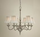 Restoration Chandelier Hardware Original 6 Box. Silver Arm Antique Euc