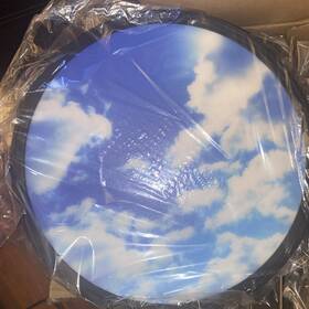 Ylxdd300-28w Rgzzup 6 Pack 12inch 28w Led Flush Mount Ceiling Light Blue Sky And Clouds Color