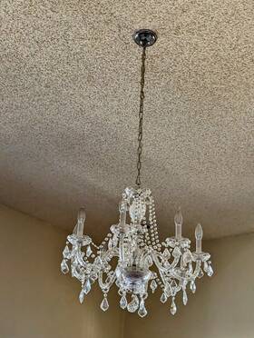 Ridgeyard 718174103372 8 Light Modern Elegant Crystal Chandelier Pendant Ceiling Lamp Lighting Fixture