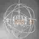 Rl6806b-ab22 White Warehouse Of Tiffany Chandeliers For Dining Rooms Bedrooms Sphere Chandelier 5 Light Glass Crystal 794504833263