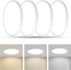 Rledpztx Lg-sfxdd-9in-6pk-bs-us 9 Inch Led Flush Mount Ceiling Light 6 Pack - 18w Ultra-slim 3 Color Options