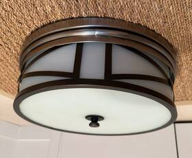 D1985 Robert Abbey Chase 3 Light Flushmount Custom Bronze And Dark Antique Nickel -d1985