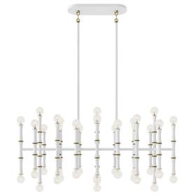 Mdy77 Robert Abbey Kane Pendant 42 Light 38 Inch W Linear Chandelier - Matte Daisy /